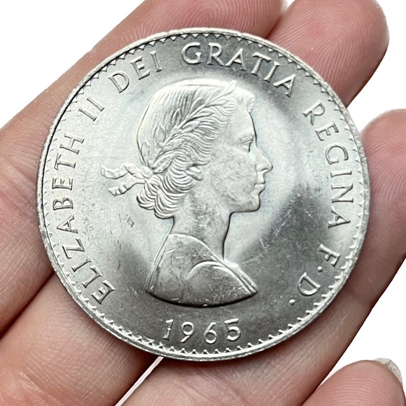 1965 Sir Winston CHURCHILL Commemorative Crown Coin - Picture 2 of 6